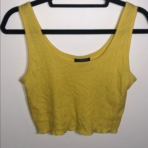 yellow crop top